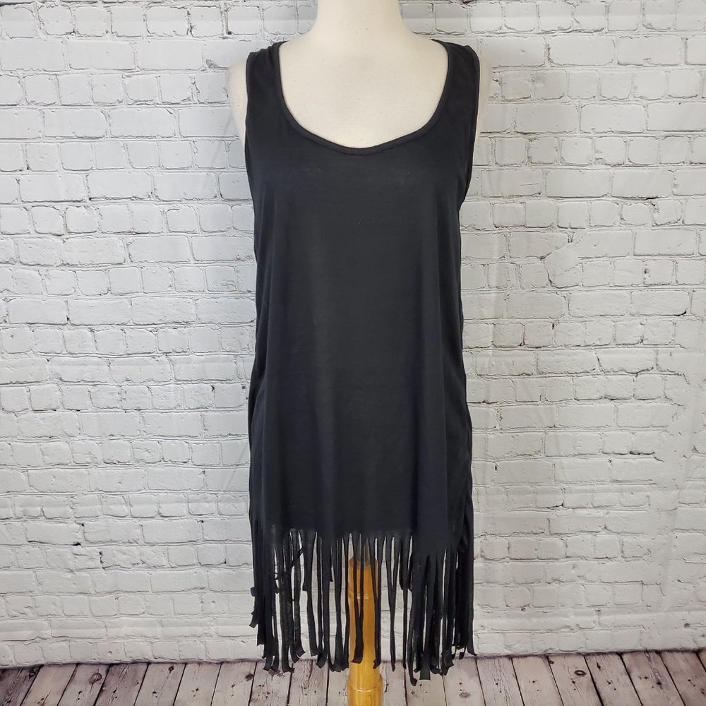 Steve Madden Sleeveless Dress Black Tassel M L